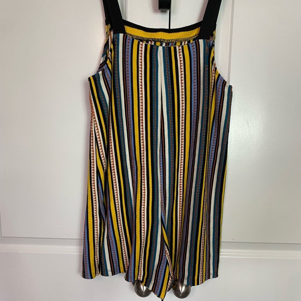 Zara Bohemian, Boho, Romper Multicolor Striped Comfortable NWOT Size L - Picture 6 of 12